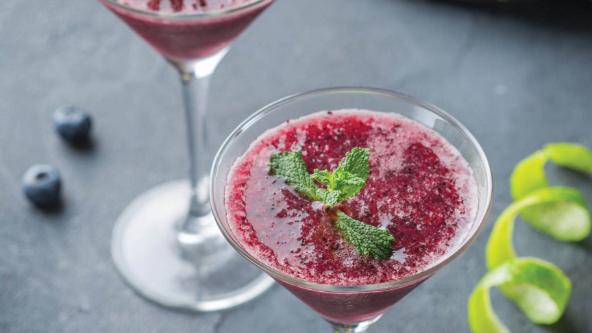 Frozen Blueberry Mojito