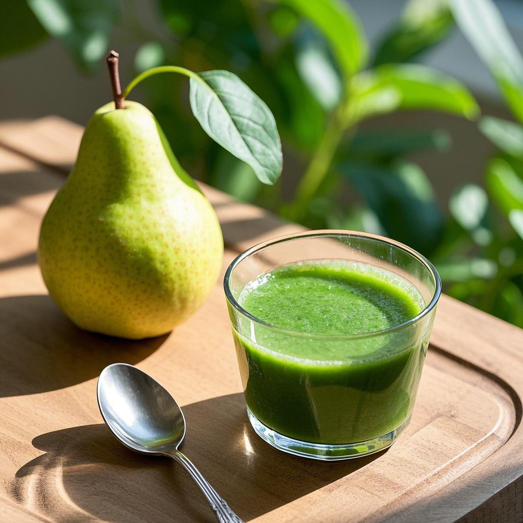 How to Make Pear Spinach Juice at Home