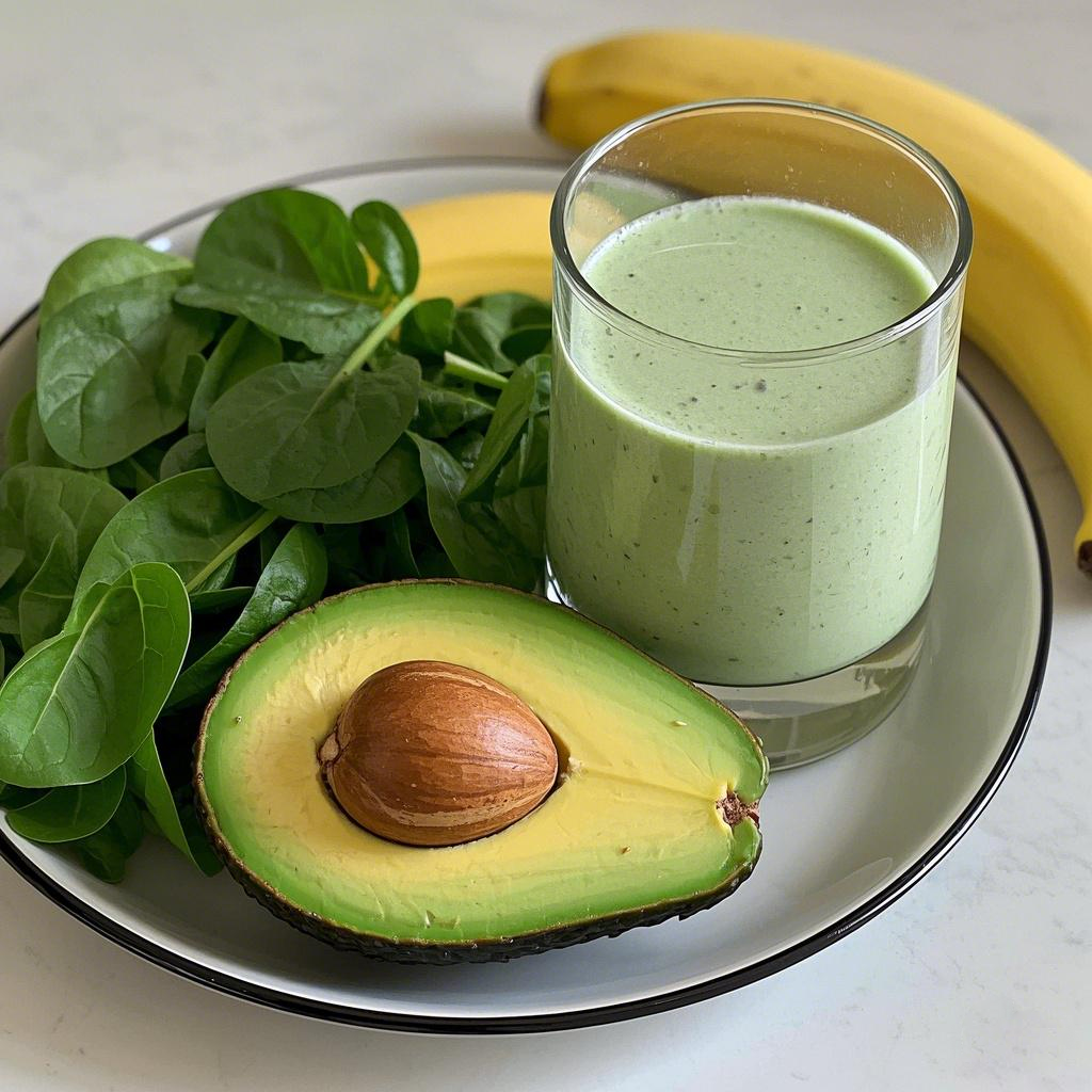Avocado Spinach Banana  Almond Milk
