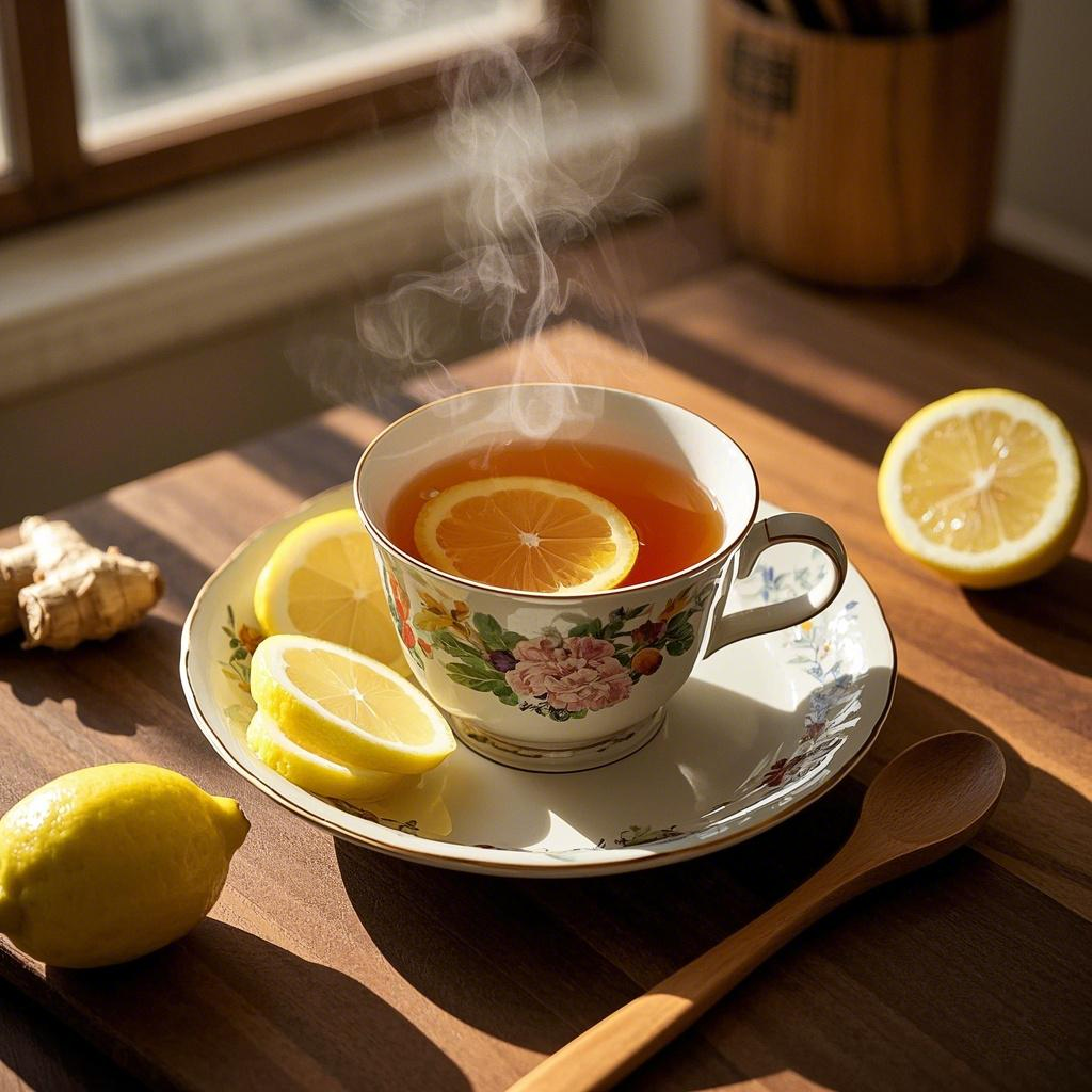 Ginger honey lemon tea