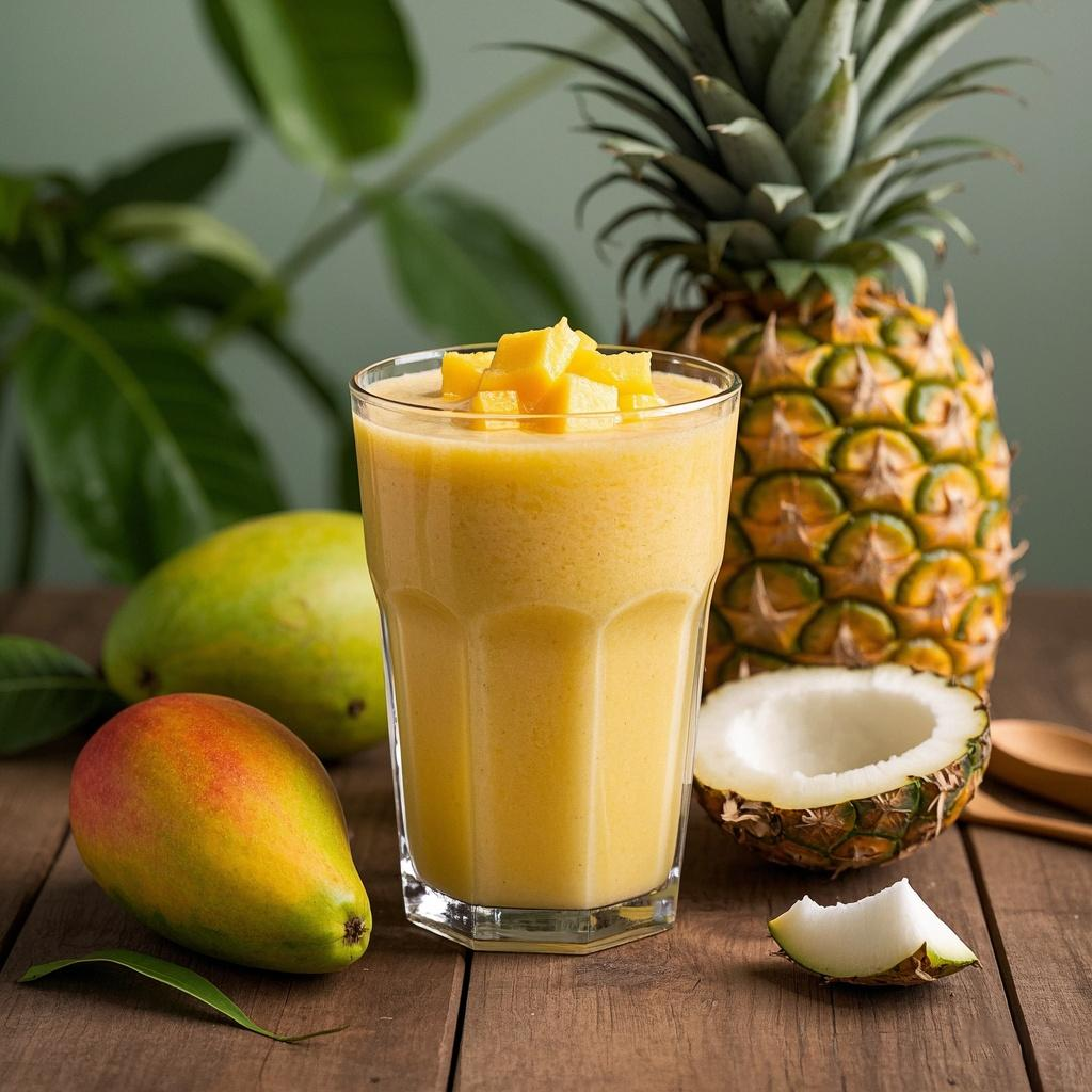 Mango Pineapple Coconut Milk Smoothie