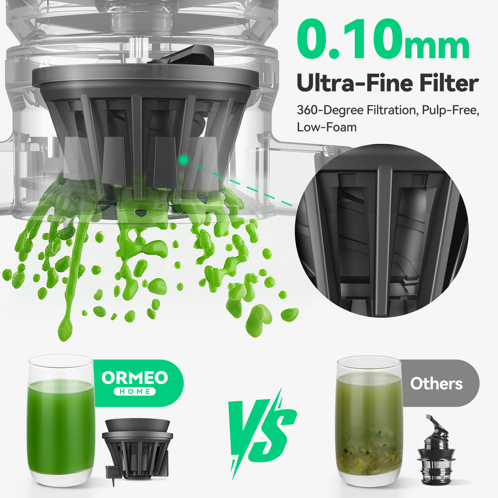 Quiet Cold Press Juicer, Juice Fresh, No Hassle - Maximum Nutrients, Easy Clean