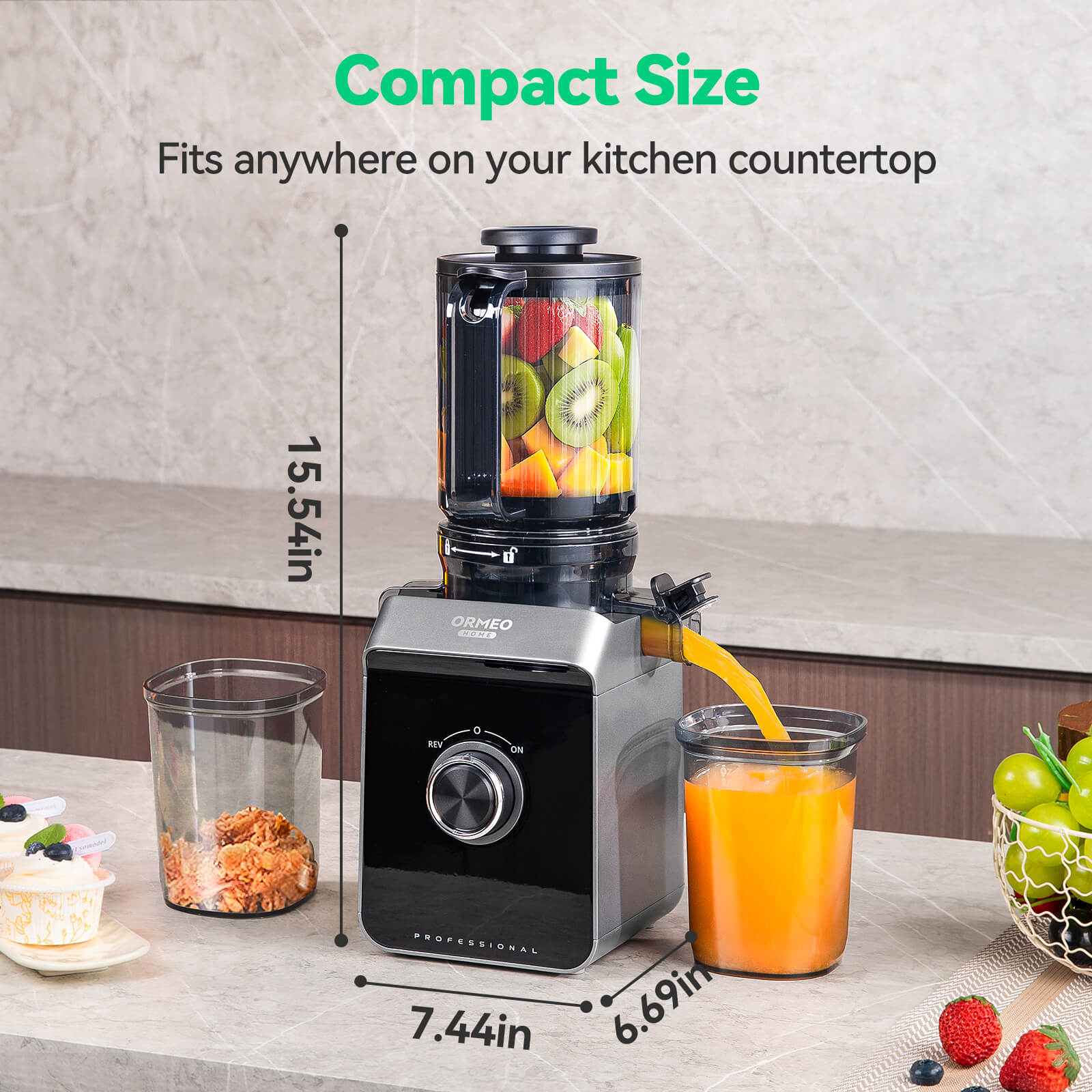 Quiet Cold Press Juicer, Juice Fresh, No Hassle - Maximum Nutrients, Easy Clean